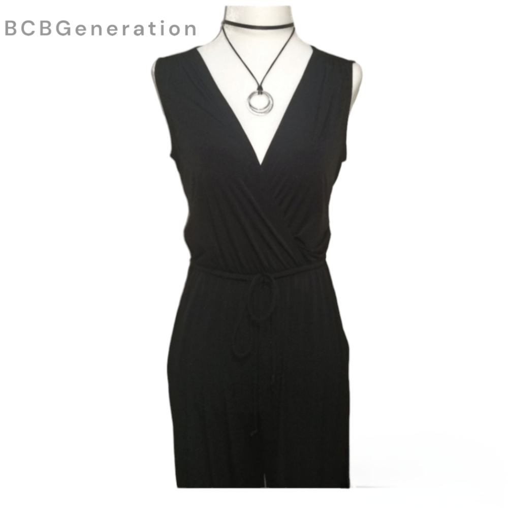 BCBGeneration Sleeveless Jumpsuit, XS, Black